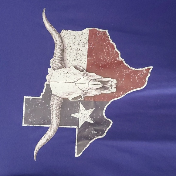 Texas flag with the longhorns graphic men's shirt size Small - Picture 2 of 4